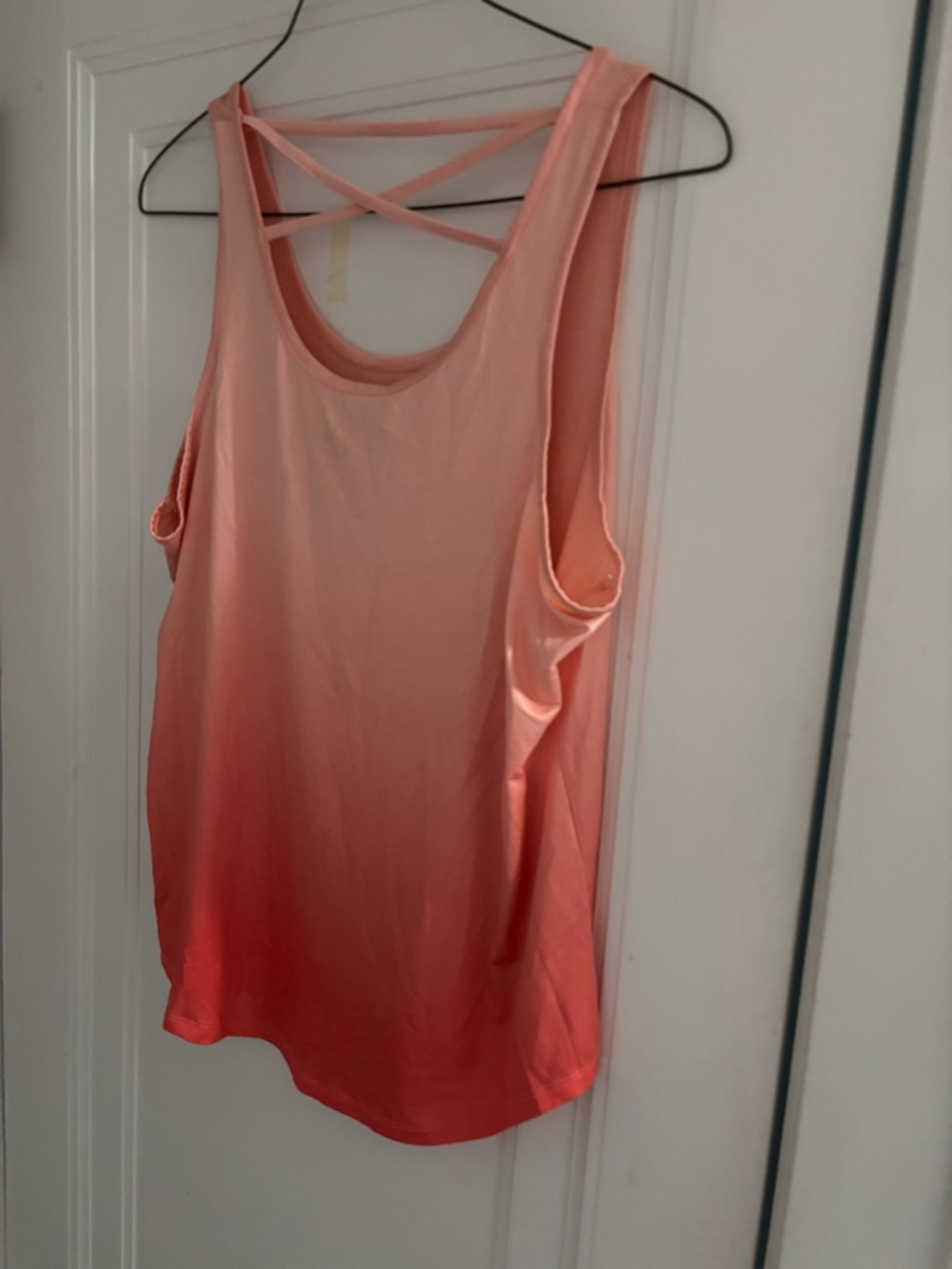 Daisy Fuentes Coral Ombre Cross-Back Tank
